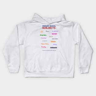 Primary School Subjects Kids Hoodie